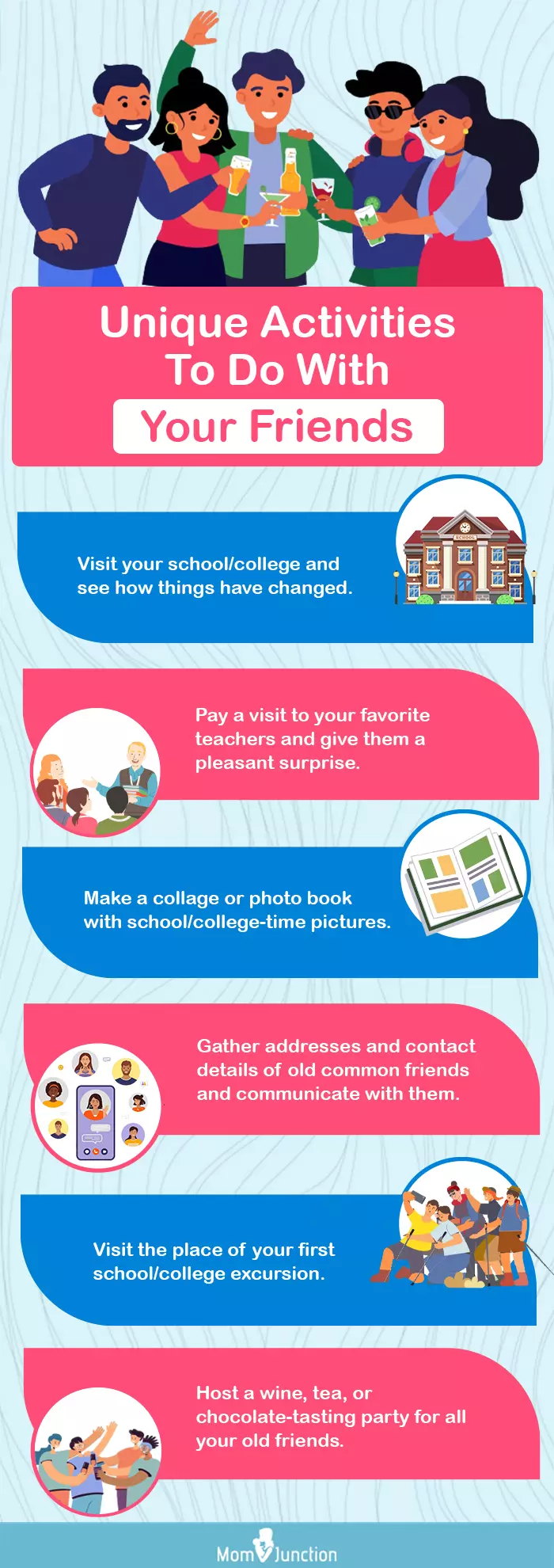 unique ways to spend time with your friends (infographic)
