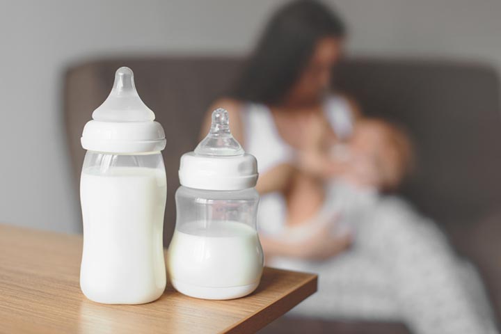 Use a bottle if the baby continues to bite