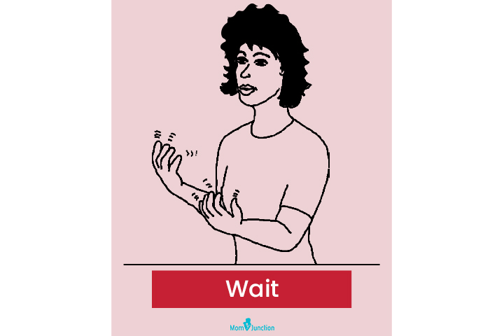 Baby sign language for wait