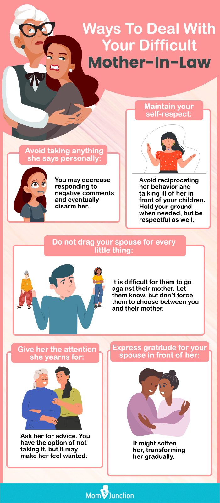 ways to deal with your difficult mother in law (infographic)