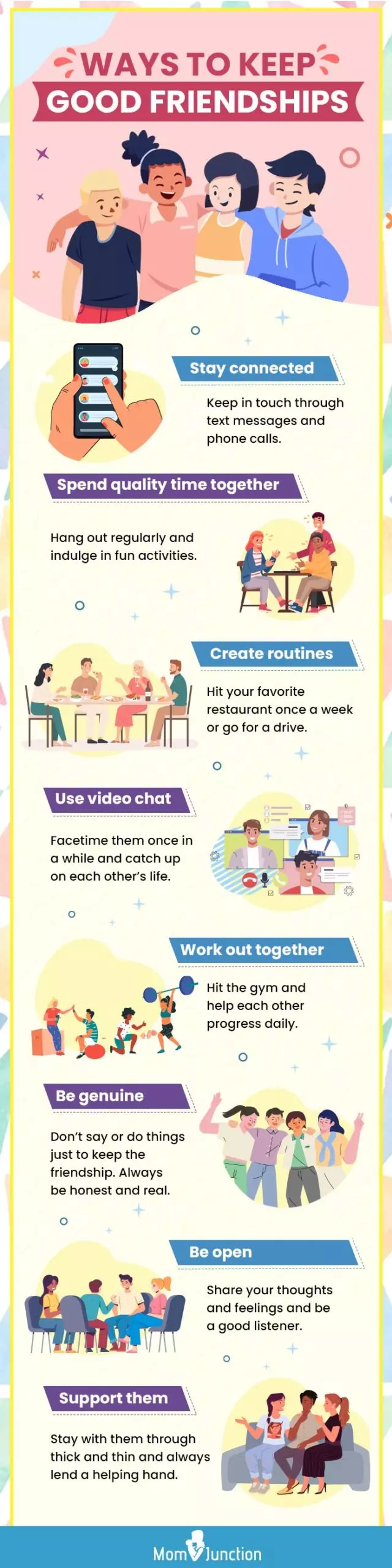 ways to keep good friendships (infographic)