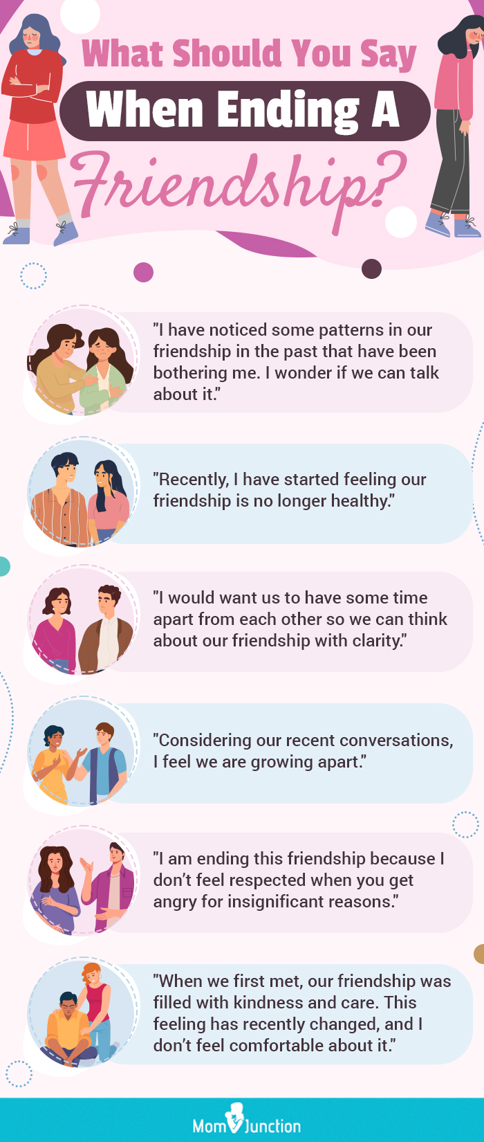 what should you say when ending a friendship (infographic)