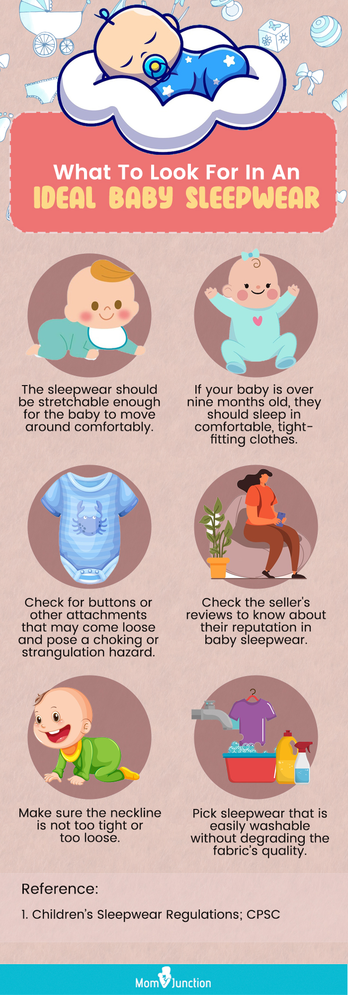 what to look for in an ideal baby sleepwear (infographic)