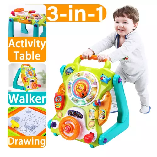 iPlay, iLearn 3-In-1 Baby Walker Sit To Stand Toy