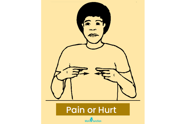 Baby sign language to express pain