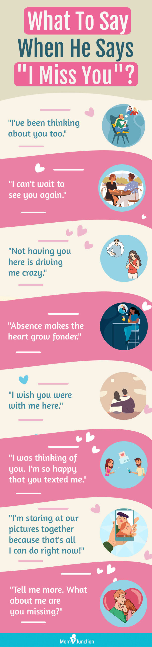 what to say when he says i miss you [infographic]