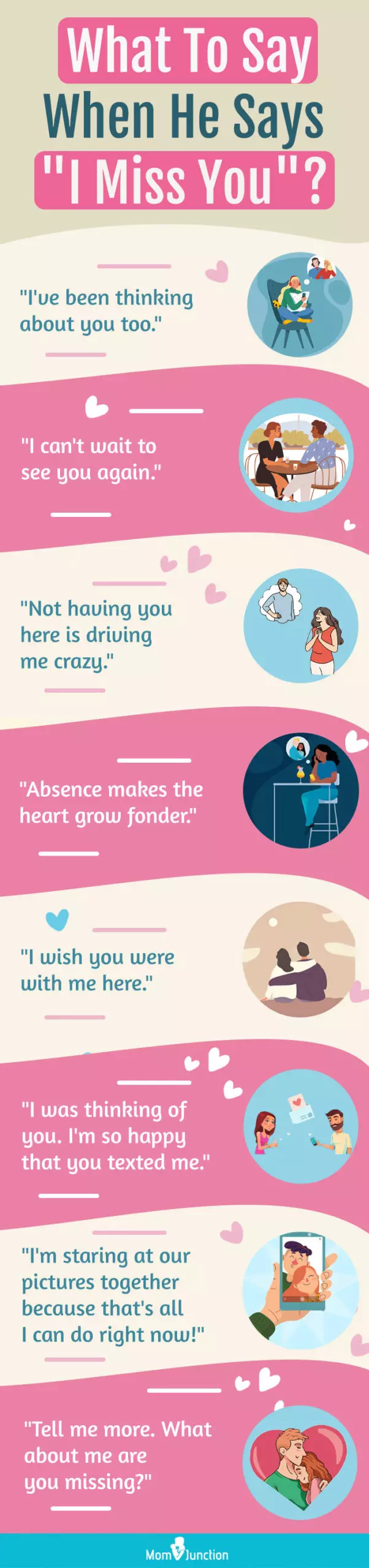 what to say when he says i miss you (infographic)