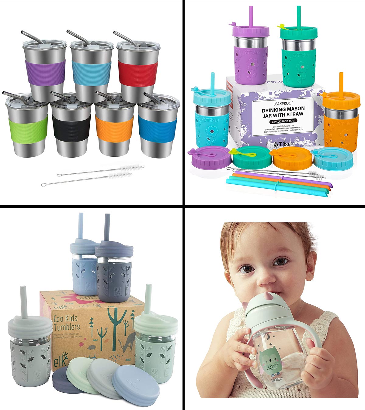 Lollaland Weighted Straw Sippy Cup Lollacup Best Sippy Cups for Baby Infant & Toddler Ages Bottle Transition Cups w/ Straws Sippy Cups for Toddlers Shark Tank Products 