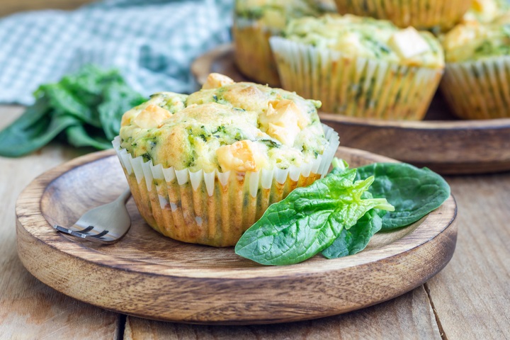 Feta cheese and spinach muffins vegetable snacks for kids
