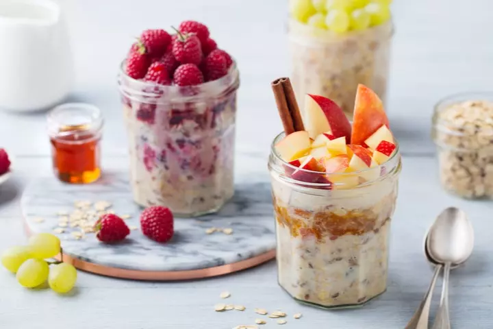 Overnight oats breakfast for kids