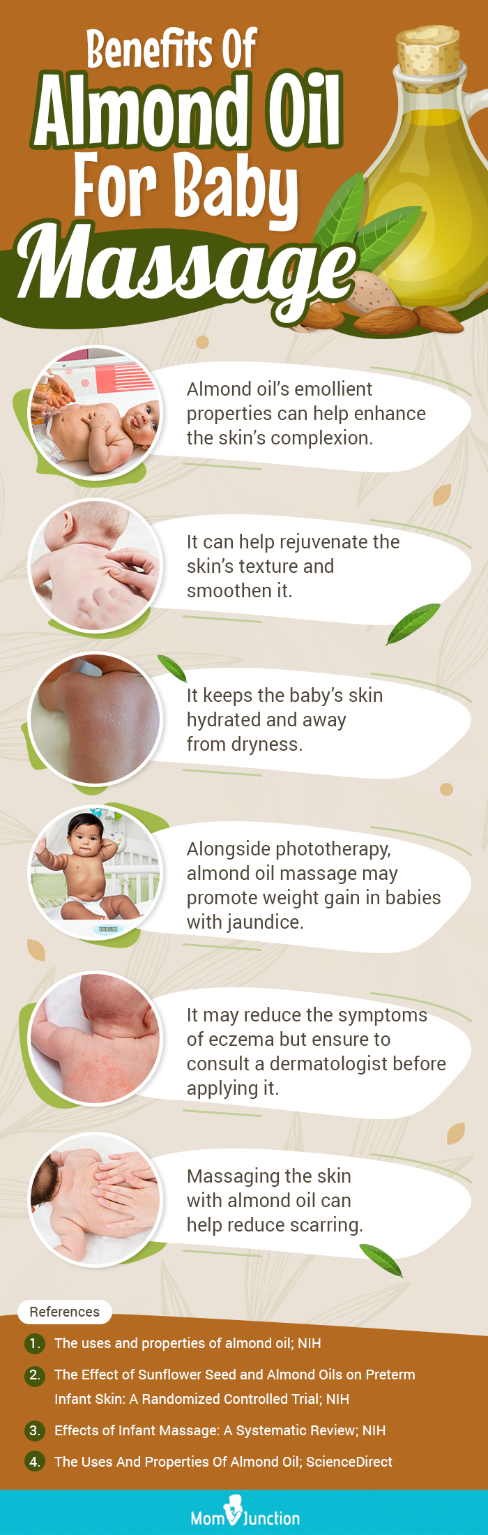 Benefits Of Almond Oil For Baby Massage (infographic)