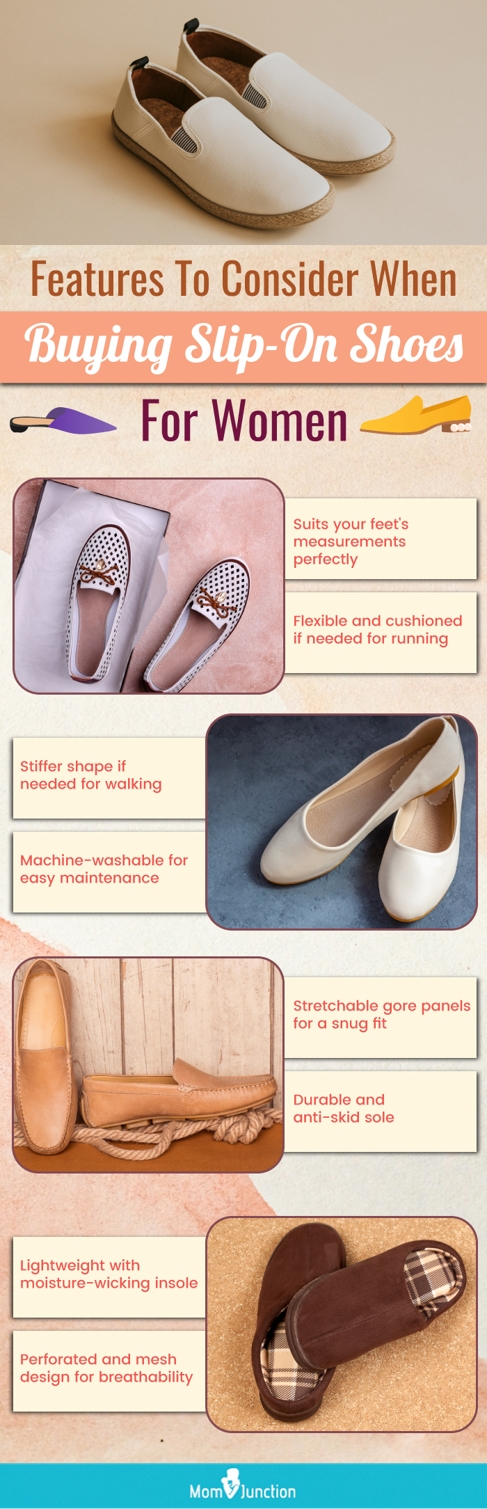 Features To Consider When Buying Slip On Shoes For Women (infographic)