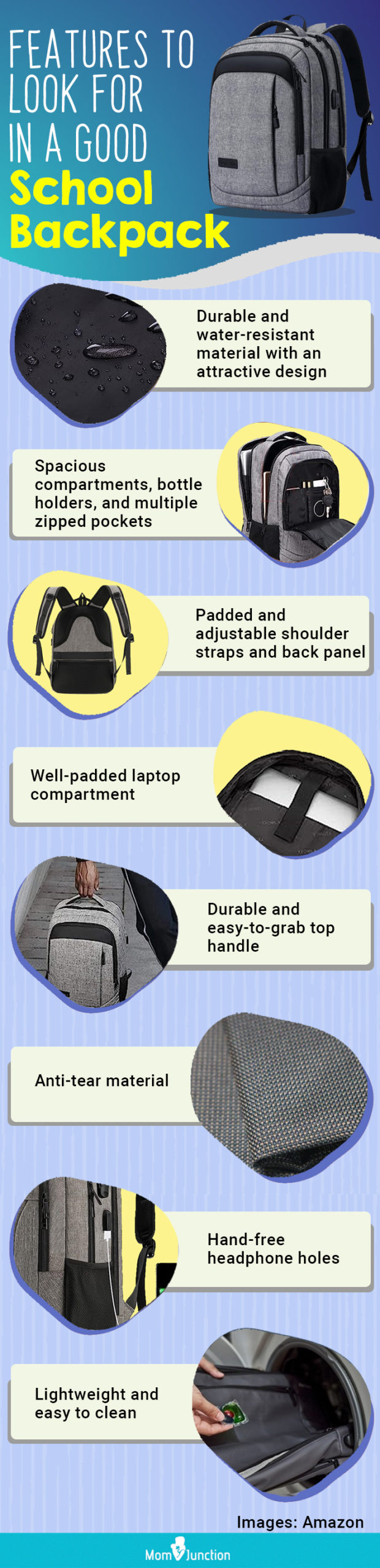 Features To Look For In A Good School Backpack (infographic)