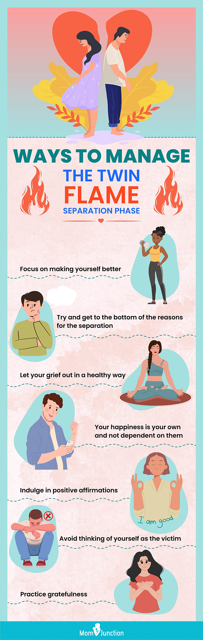 ways to manage the twin flame separation phase (infographic)