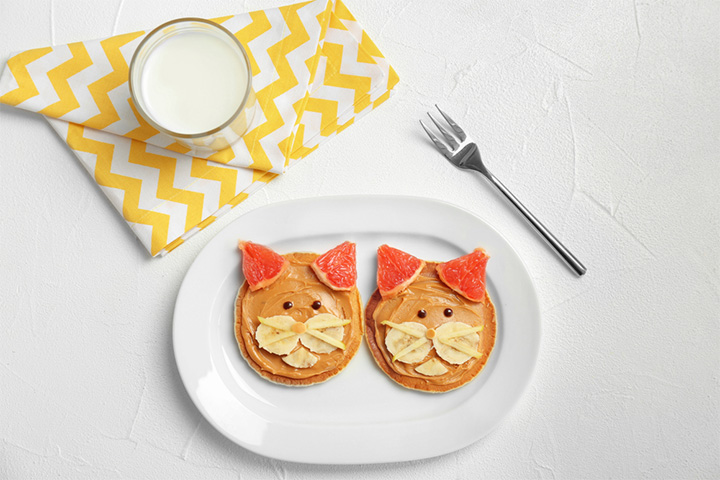 Peanut butter pancakes for babies