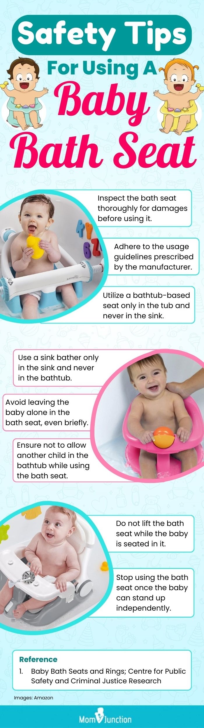 Safety Tips For Using A Baby Bath Seat (infographic)