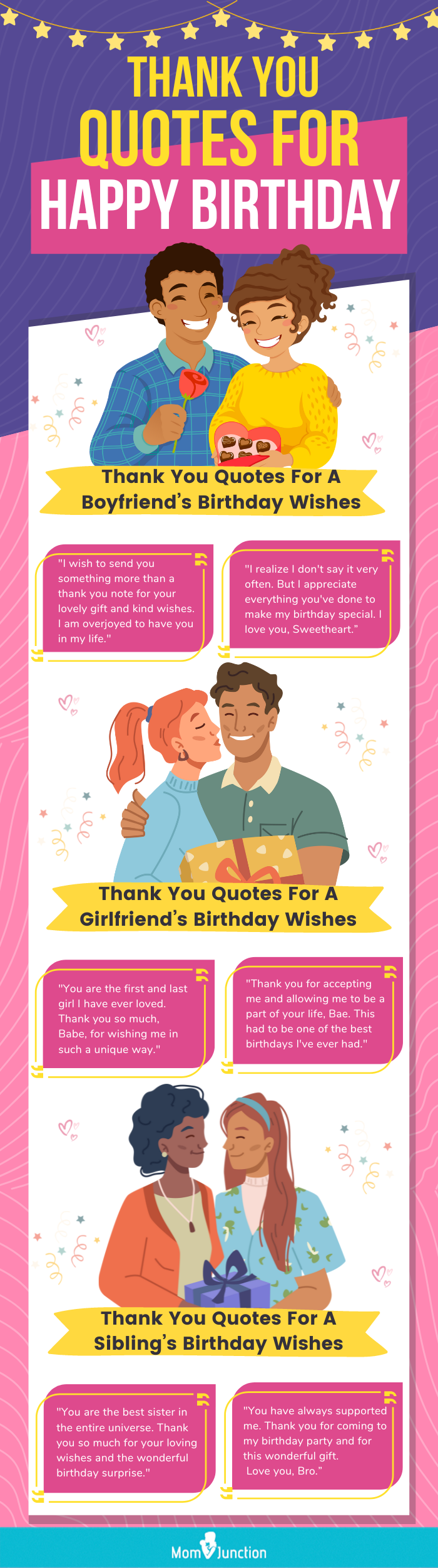 thank you quotes for happy birthday (infographic)