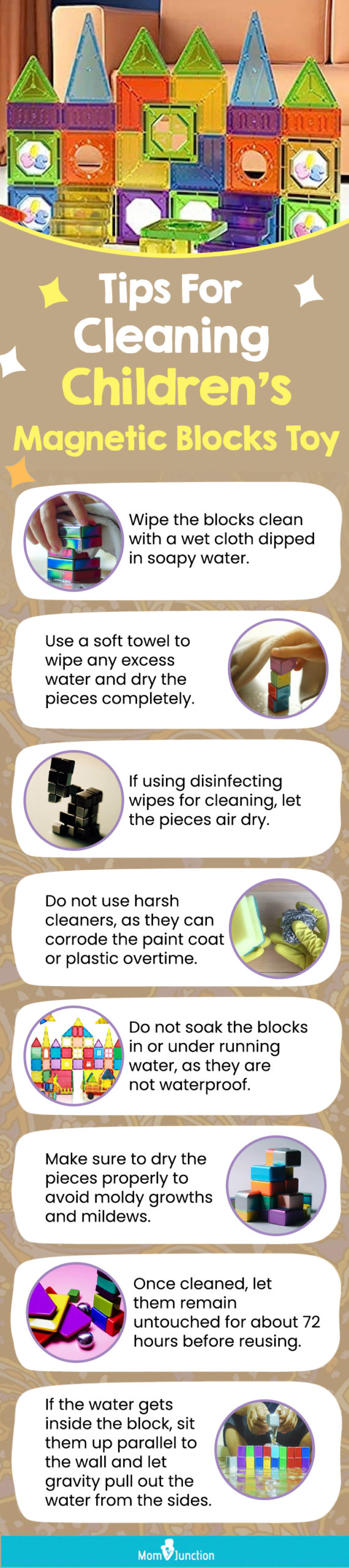 Tips For Cleaning Children’s Magnetic Blocks Toy (infographic)