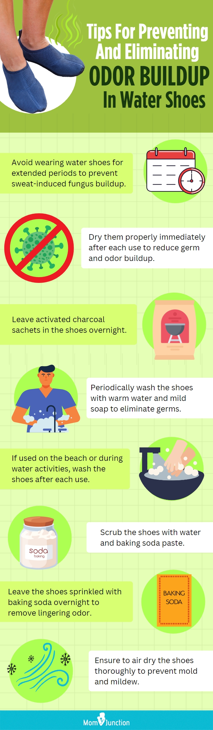 Tips For Preventing And Eliminating Odor Buildup In Water Shoes (infographic)
