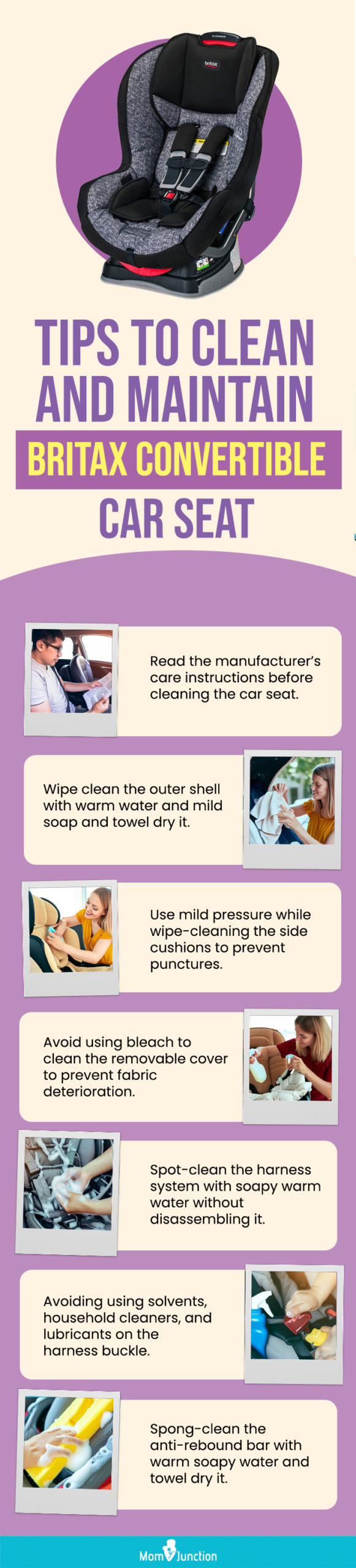 Tips To Clean And Maintain Britax Convertible Car Seat (infographic)