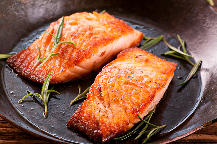 Toddlers above two years can eat fish such as salmon 