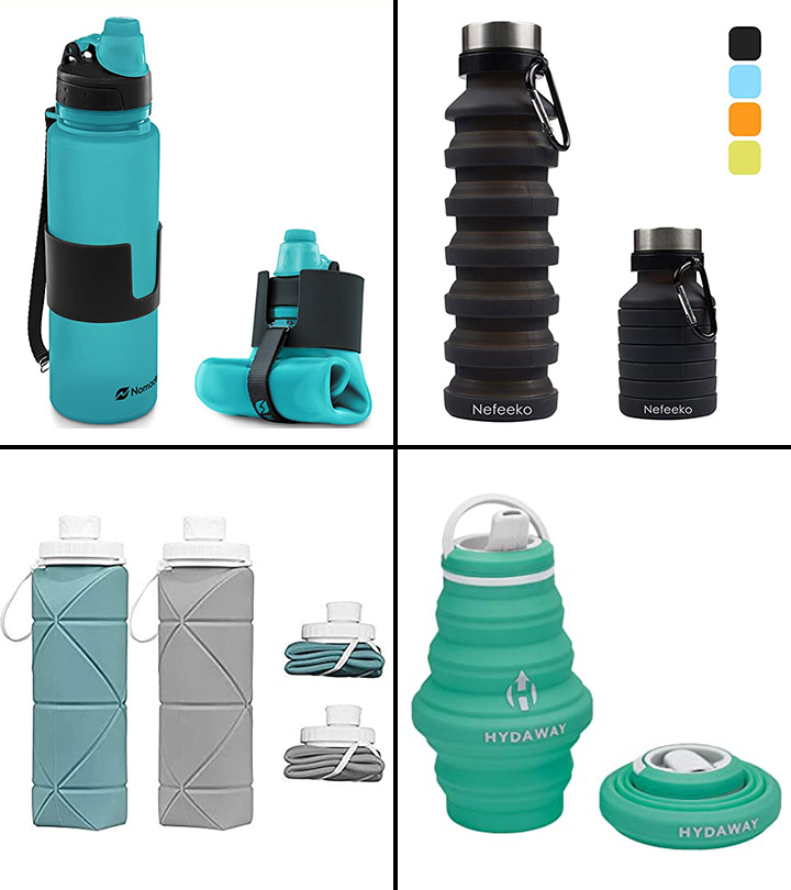 Fall Proof Portable Retractable Water Cup IHD Folding Cup Primary And Secondary School Students Leakproof Silicone Compression Water Bottle 