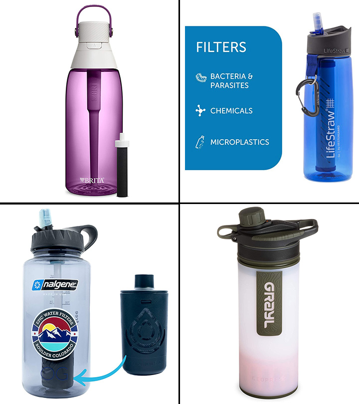 DoBrass Super Water Filter Bottle for Hiking Travelling Camping and Daily Use 