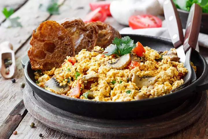 Scrambled tofu recipe for teenagers to cook