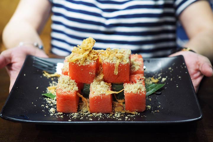 Watermelon fries with coconut lime dip recipe for teenagers to cook