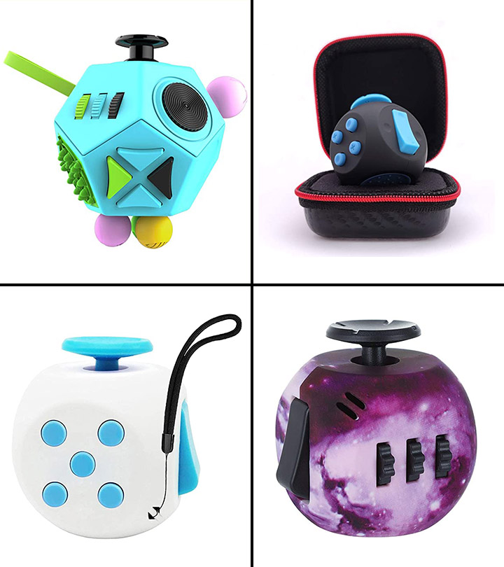 Black XKUAJIE Fidget Cube for Stress and Anxiety Sensory Cube for Children and Adults