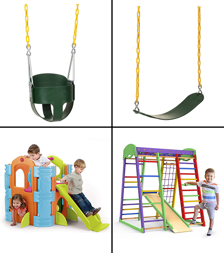 Plastic Disc Seat With Rope Play Ground Indoor Outdoor Saft Swing Sets Kids Toy