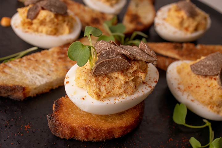 Deviled egg and toast recipe for teenagers to cook