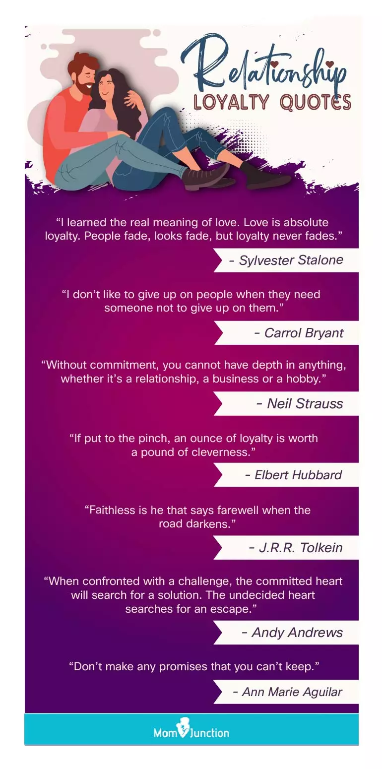 relationship loyalty quotes (infographic)