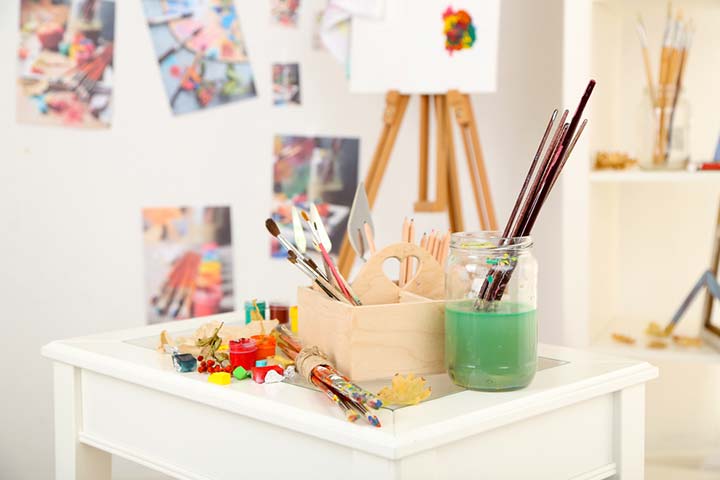 Art cart, playroom ideas for toddlers