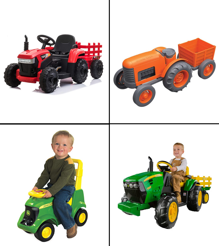 LARGE KIDS TRACTOR WITH SOUNDS ANIMAL TRACTOR HIGH DETAIL FARM VEHICLE 