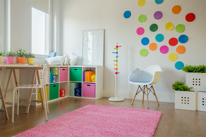 Bring in the color, toddler room idea for boys and girls