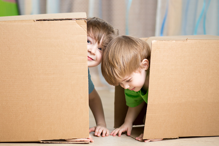 Cardboard box toddler birthday party ideas