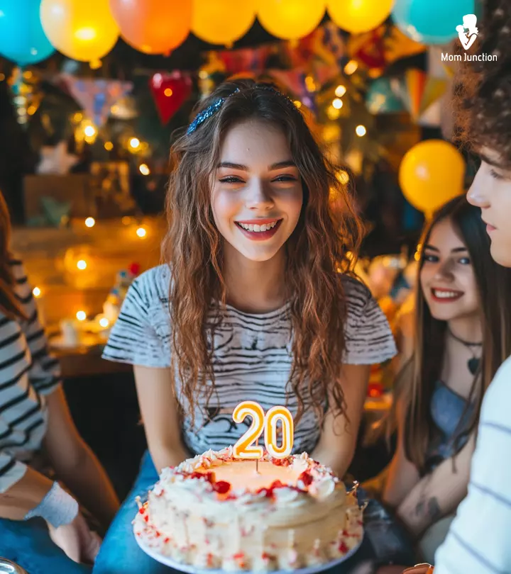 A Girl Celebrating Her 2oth Birthday With Friends