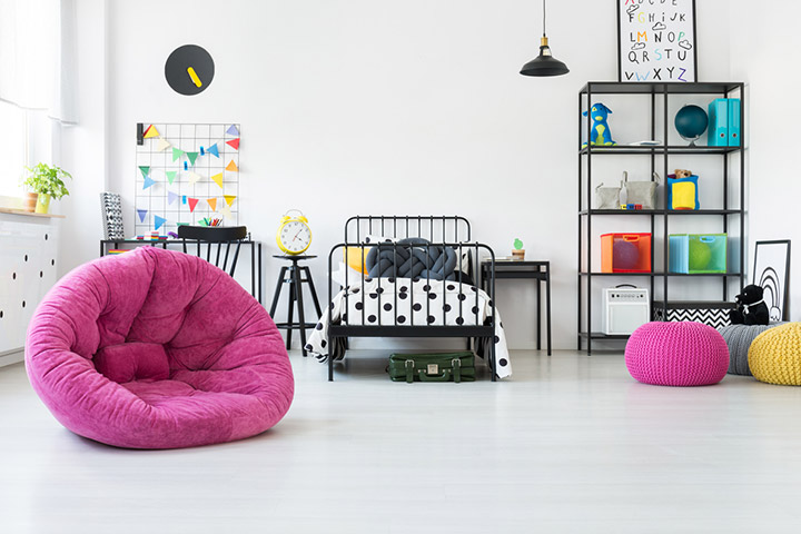 Colorful or playful bedroom idea for teens