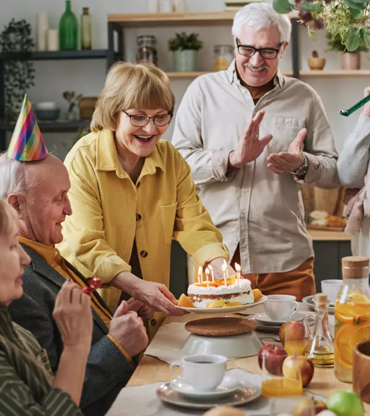 Family Celebrating 70th Birthday Party