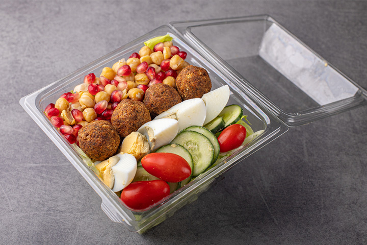 Falafel with vegetable sauce school lunch idea for kids