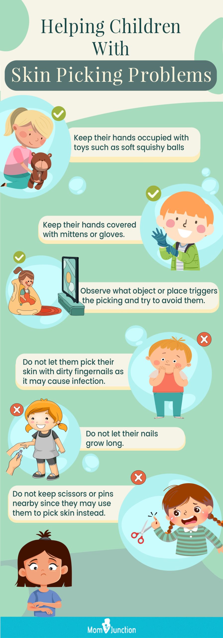 helping children with their skin picking problem (infographic)