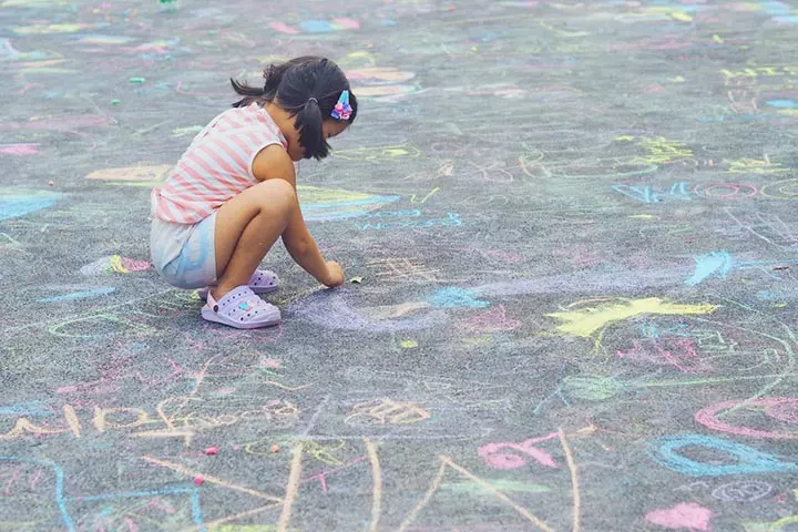 Homemade sidewalk chalk