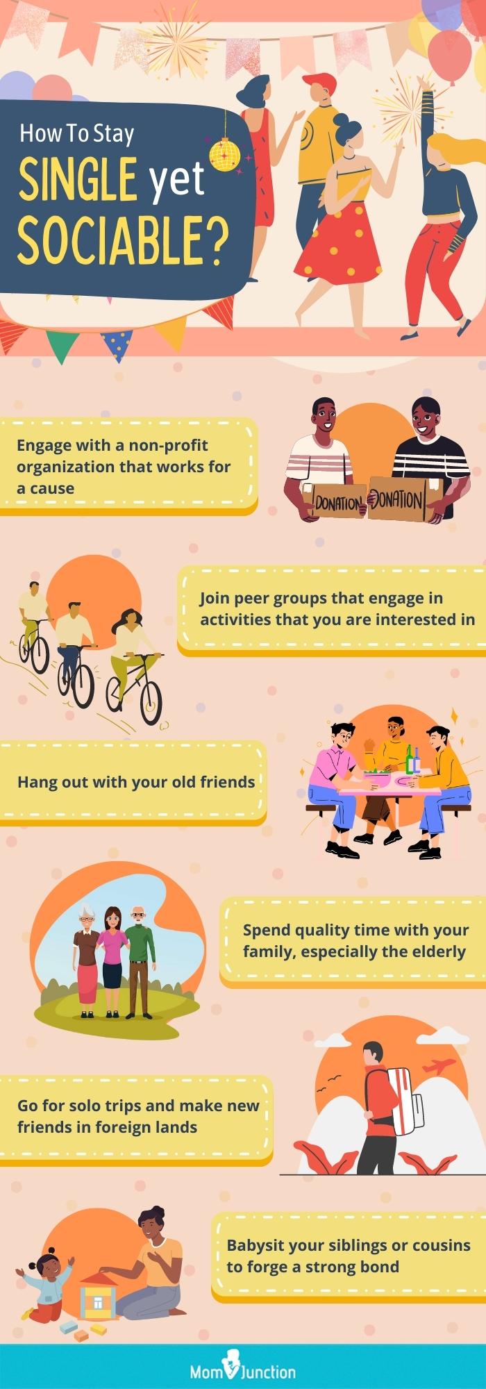 how to stay single yet sociable (infographic)