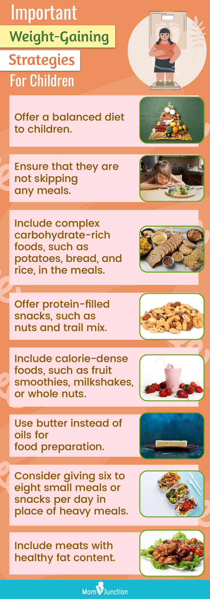 important weight gaining strategies for children (infographic)