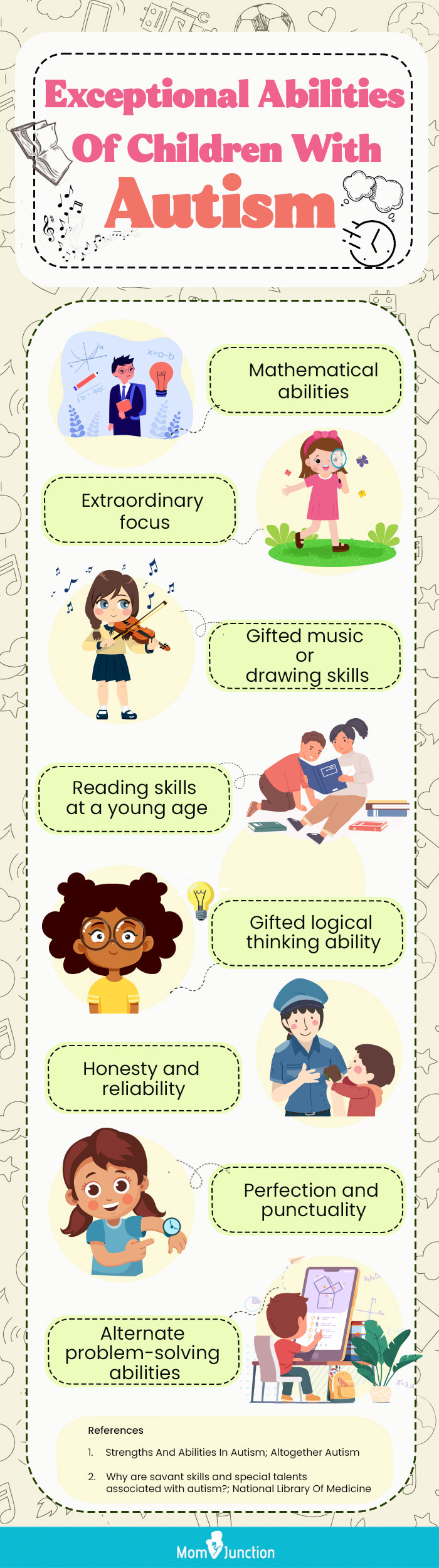 exceptional abilities of children with autism [infographic]