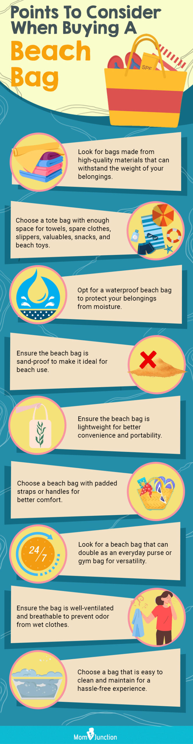 Points To Consider When Buying A Beach Bag (infographic)