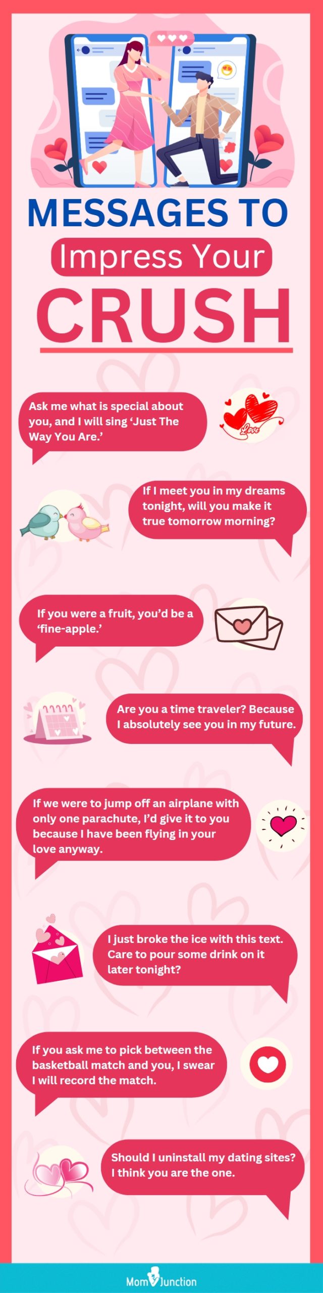 messages to impress your crush (infographic)