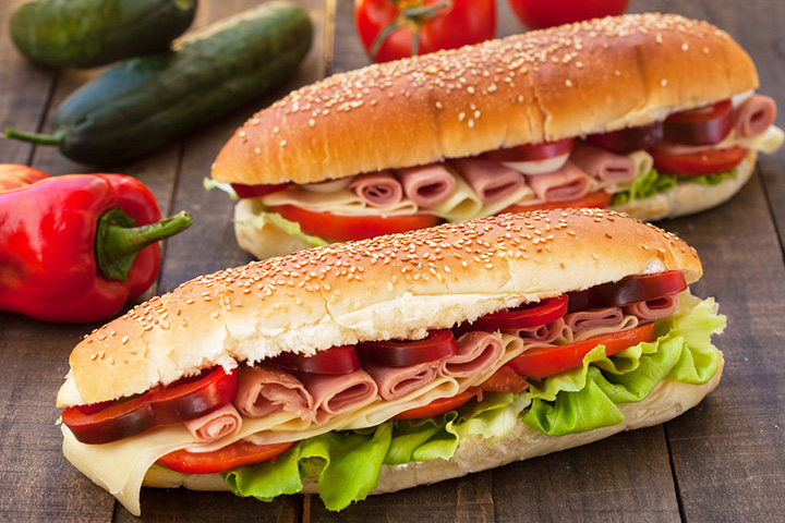 Italian sub sandwich school lunch idea for kids