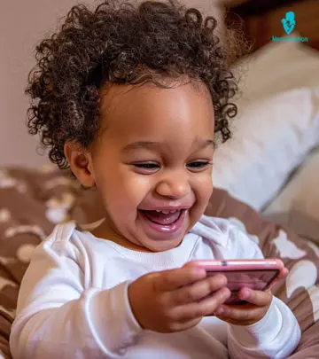 Toddler Using Speech Therapy Apps